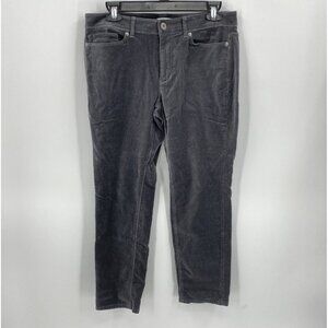 J Jill Charcoal Gray Velvet Velour Pants Jeans Stretch Taper Womens 8 Petite